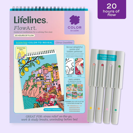 Lifelines FlowArt : Color-to-Reveal, Citrus Coastlines - view 2