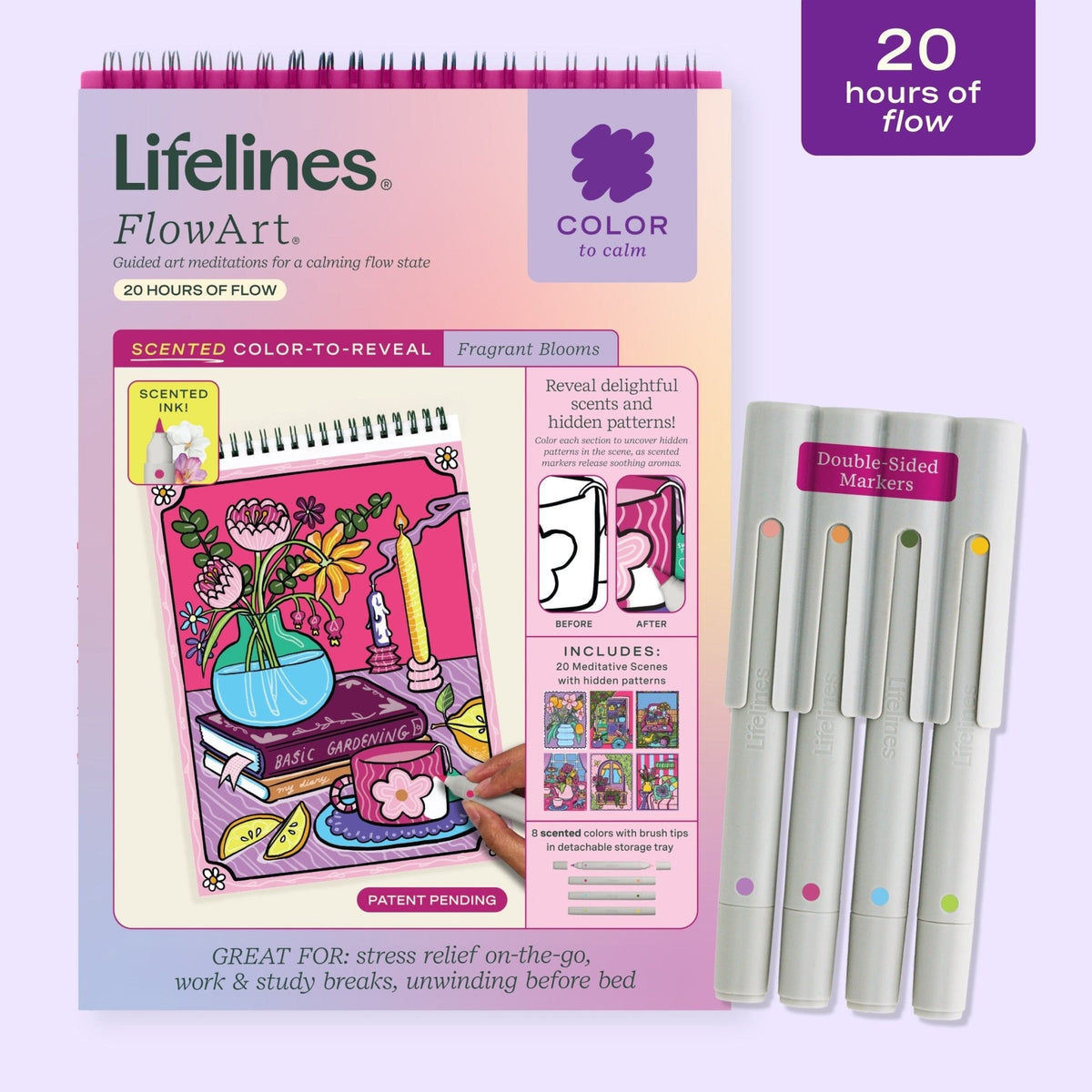 Lifelines FlowArtTM - Hidden Patterns, Color-to-Reveal, Fragrant Blooms - view 2