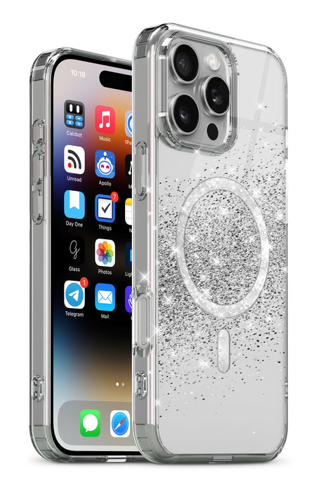 IPHONE 16 PRO XBASE SPARKLELINE SERIES MAGSAFE COMPATIBLE CASE - WHITE GOLD