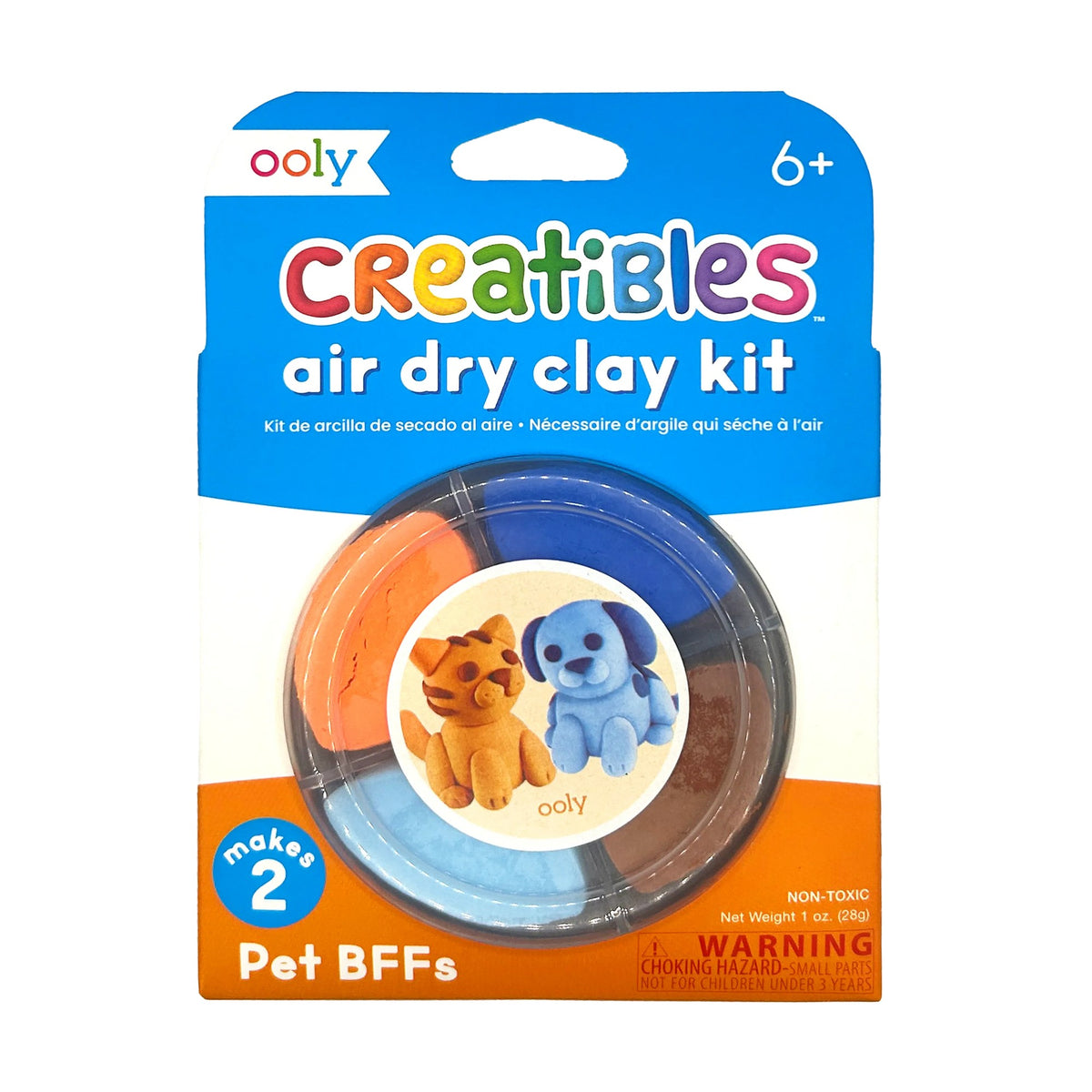 OOLY Creatibles: Air Dry Clay BFFs Kit - Pet Pals (Set of 4 Color - main product image