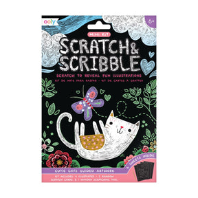 OOLY Scratch & Scribble: Mini Kit - Cutie Cats (7 PC Set) - main product image