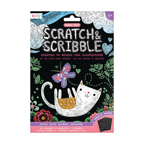 OOLY Scratch & Scribble: Mini Kit - Cutie Cats (7 PC Set) - main product image
