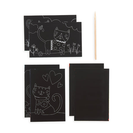 OOLY Scratch & Scribble: Mini Kit - Cutie Cats (7 PC Set) - product image 4 of 5