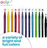 OOLY Doodle Fun - 12 dual-tip markers and black marker