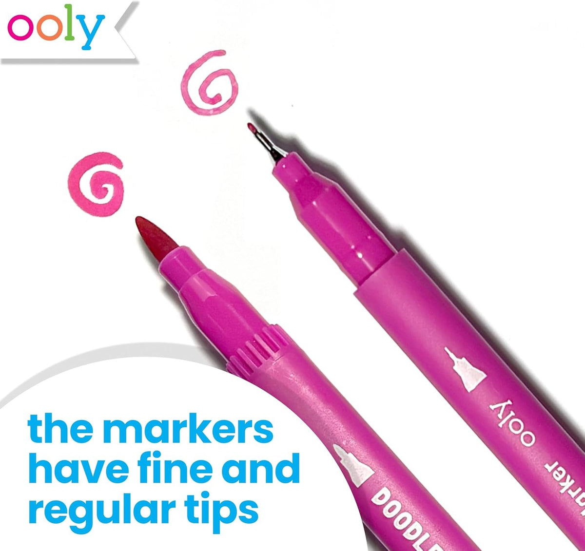 OOLY Doodle Fun - markers with fine and regular tips