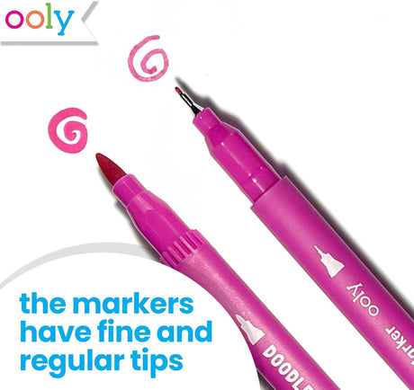 OOLY Doodle Fun - markers with fine and regular tips