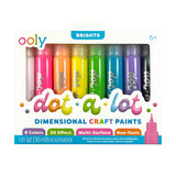 OOLY Dot-a-Lot 3D Dimensional Craft Paint - Brights - Set of 8 - main product image