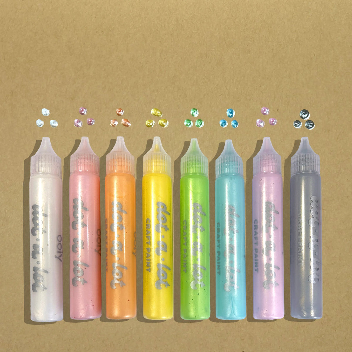 OOLY Dot-a-Lot 3D Dimensional Craft Paint - Pearlescent - Set of 8 - product image 4 of 8