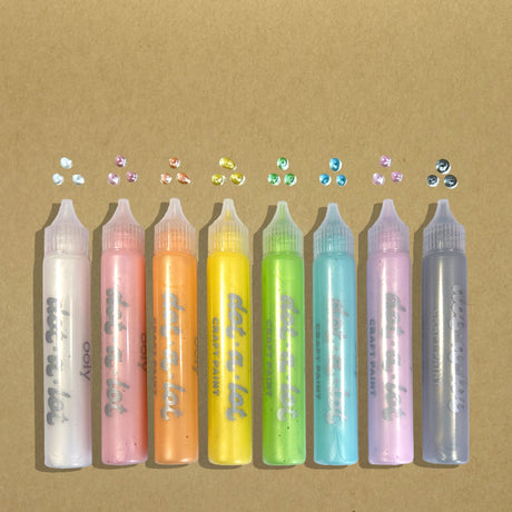 OOLY Dot-a-Lot 3D Dimensional Craft Paint - Pearlescent - Set of 8 - product image 4 of 8