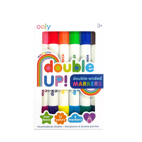 OOLY Double Up! Double-Ended Markers - 12 Colors - Set of 6 - main product image