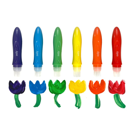 OOLY Easy Squeezy Squeezable Poster Paint Brushes - Easy Grip - Set of 6 - product image 3 of 8