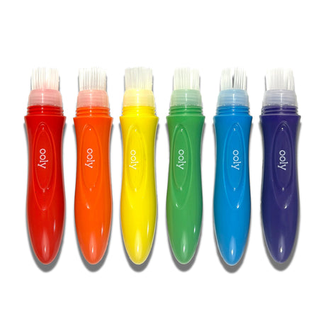OOLY Easy Squeezy Squeezable Poster Paint Brushes - Easy Grip - Set of 6 - product image 6 of 8