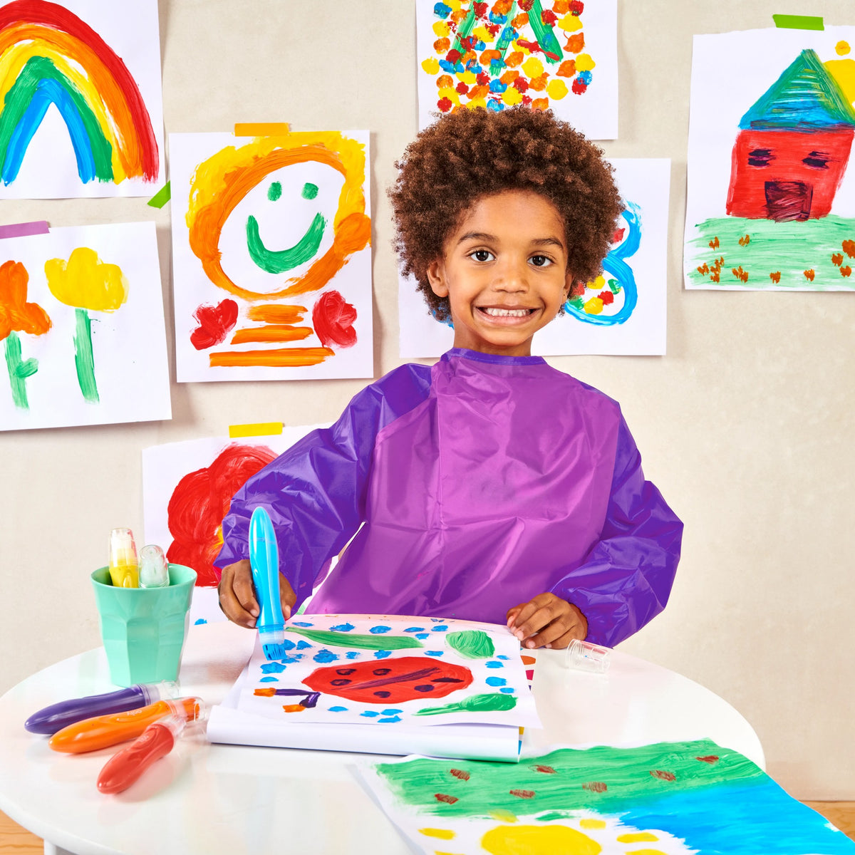 OOLY Easy Squeezy Squeezable Poster Paint Brushes - Easy Grip - Set of 6 - product image 8 of 8