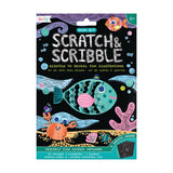 OOLY Scratch and Scribble Mini Scratch Art Kit - Friendly Fish - 8 Cards 1 Sticker Sheet - main product image