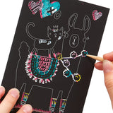 OOLY Scratch and Scribble Mini Scratch Art Kit - Funtastic Friends - 8 Cards 1 Sticker Sheet - product image 3 of 6