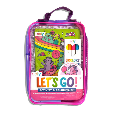 OOLY Let's Go! Activity & Coloring Kit - Unicorn Candy Town - main product image