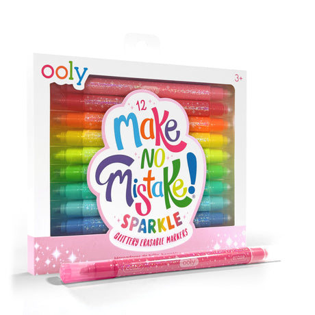 OOLY Make No Mistake!: Glittery Erasable Markers (Set of 12) - product image 2 of 8