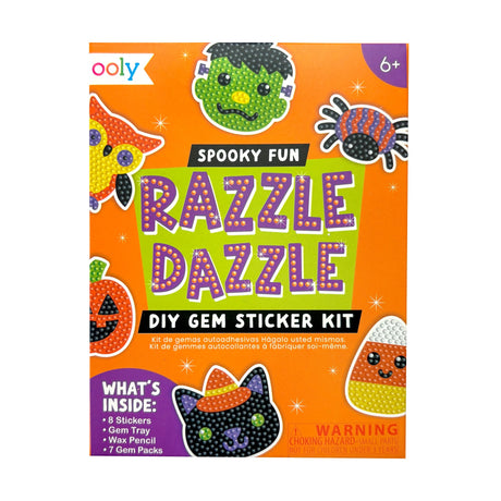 OOLY Razzle Dazzle Mini DIY Gem Sticker Kit - Spooky Fun - 8 Stickers - main product image