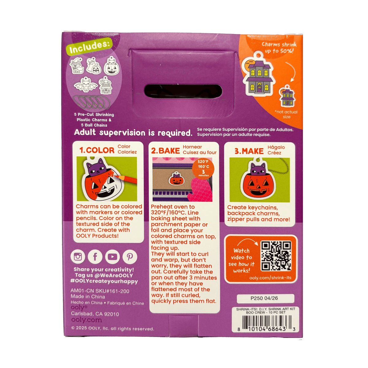 OOLY Shrink-Its! Mini DIY Shrink Art Kit - Boo Crew - 5 Charms - product image 8 of 8