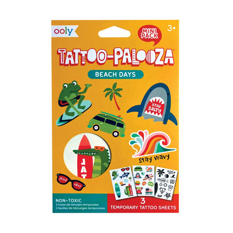 OOLY Mini Tattoo Palooza Temporary Tattoos - Beach Days - main product image