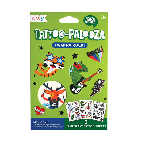 OOLY Mini Tattoo Palooza Temporary Tattoos - I Wanna Rock! - main product image