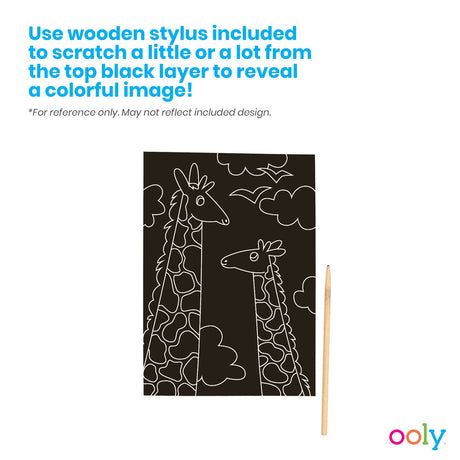 OOLY Scratch and Scribble Scratch Art Kit - Ocean Life - 8 Cards 1 Sticker Sheet - product image 2 of 3