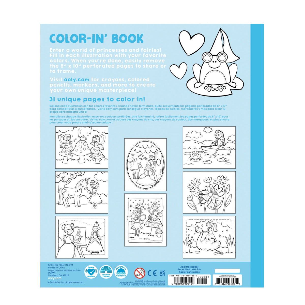 OOLY Princesses and Fairies Coloring Book - product image 4 of 4