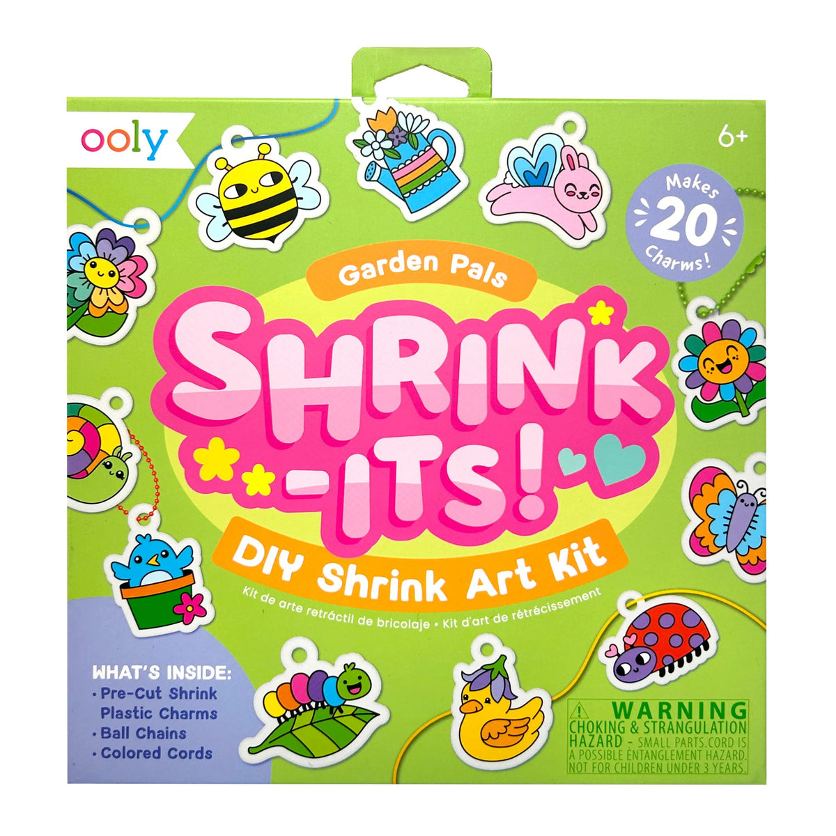 OOLY Shrink-Its!: D.I.Y. Shrink Art Kit - Garden Pals (28 PC Set) - main product image