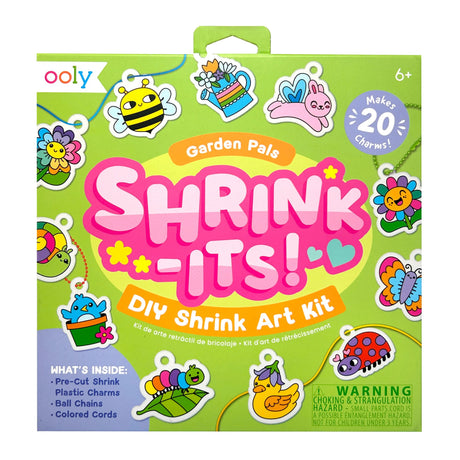 OOLY Shrink-Its!: D.I.Y. Shrink Art Kit - Garden Pals (28 PC Set) - main product image