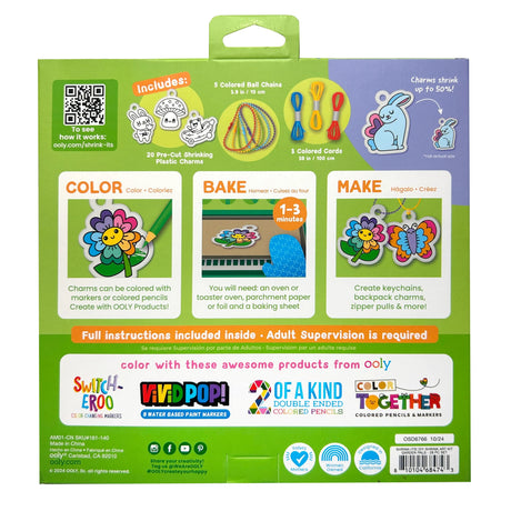 OOLY Shrink-Its!: D.I.Y. Shrink Art Kit - Garden Pals (28 PC Set) - product image 7 of 7