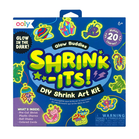 OOLY Shrink-Its! DIY Shrink Art Kit - Glow Buddies - 20 Charms - main product image