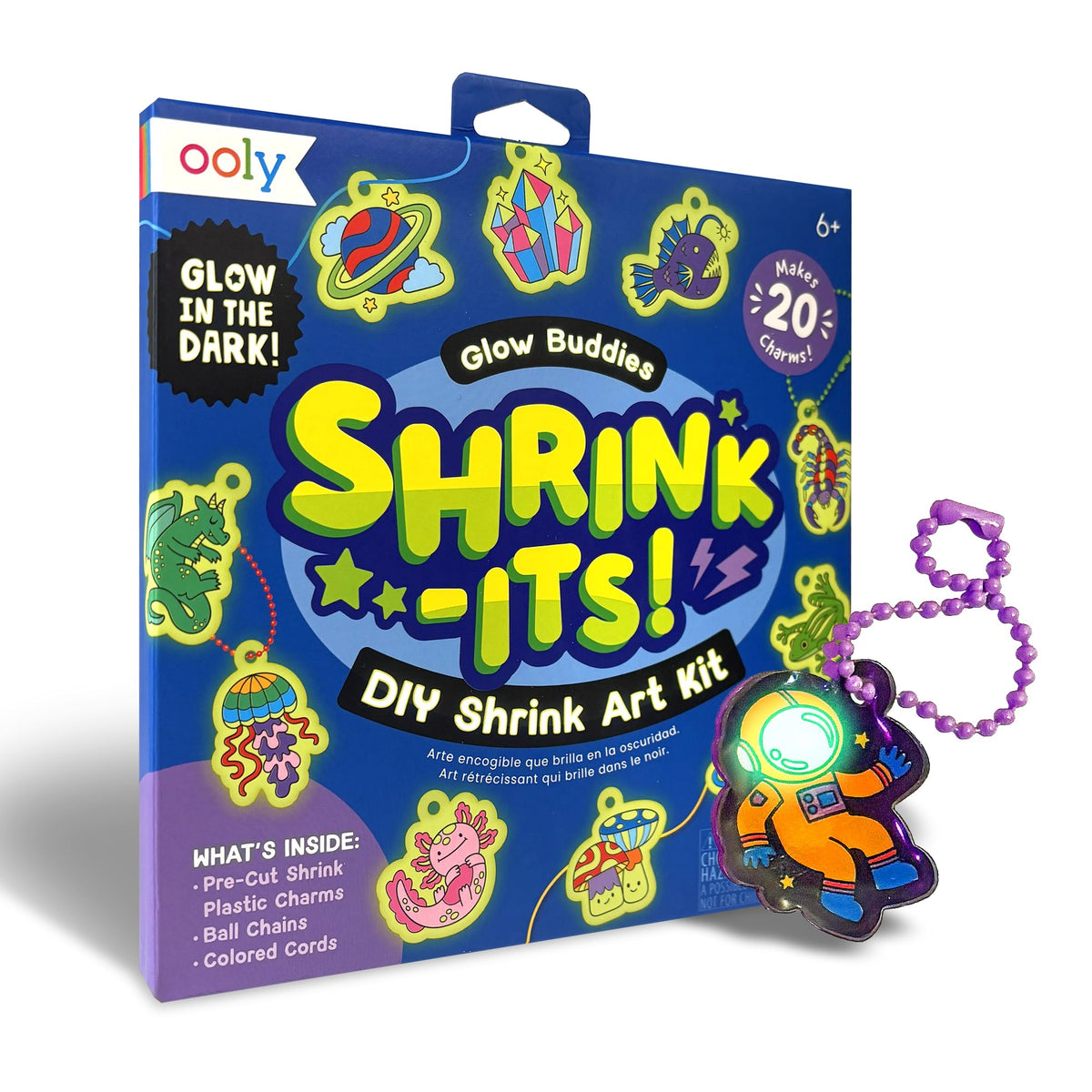 OOLY Shrink-Its! DIY Shrink Art Kit - Glow Buddies - 20 Charms - product image 2 of 8