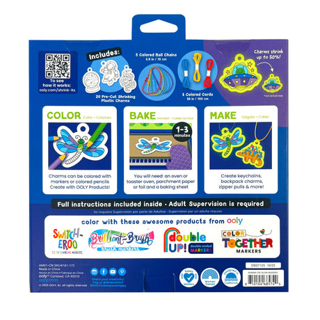 OOLY Shrink-Its! DIY Shrink Art Kit - Glow Buddies - 20 Charms - product image 8 of 8