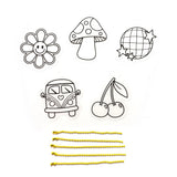 OOLY Shrink-Its! Mini DIY Shrink Art Kit - Good Vibes - 5 Charms - product image 3 of 5