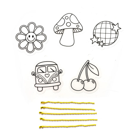 OOLY Shrink-Its! Mini DIY Shrink Art Kit - Good Vibes - 5 Charms - product image 3 of 5