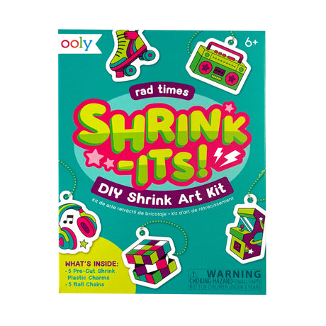 OOLY Shrink-Its! Mini DIY Shrink Art Kit - Rad Times - 5 Charms - main product image