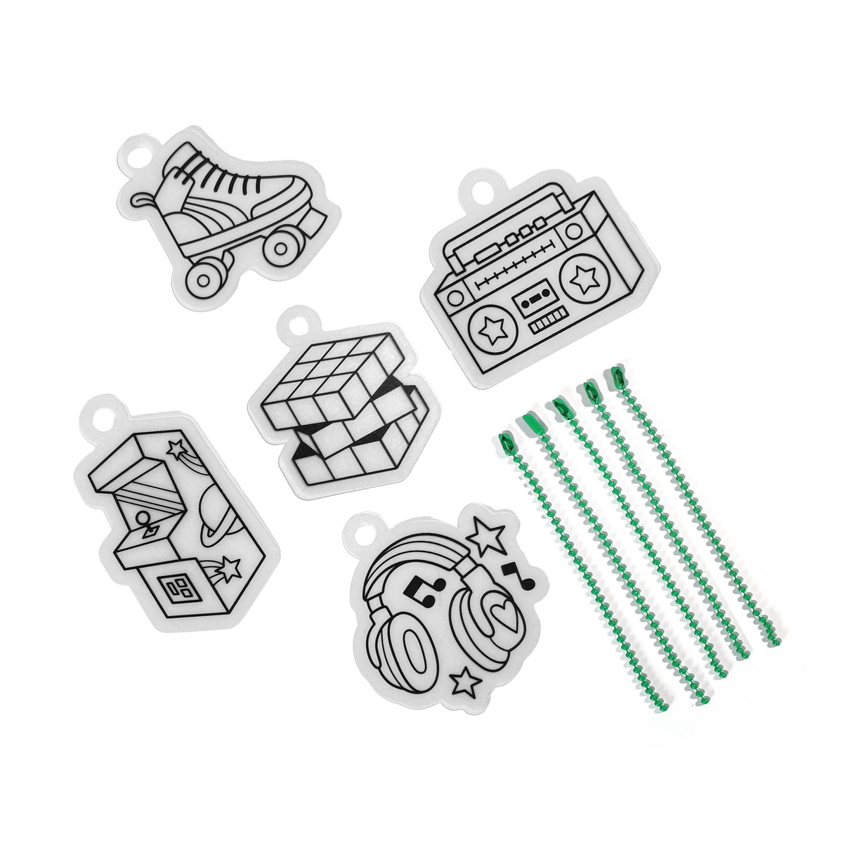 OOLY Shrink-Its! Mini DIY Shrink Art Kit - Rad Times - 5 Charms - product image 4 of 5