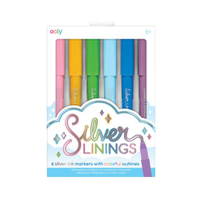 OOLY Silver Linings Outline Markers - Set of 6 - main product image