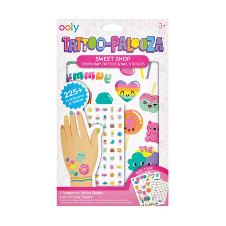 OOLY Tattoo-Palooza Temporary Tattoos & Nail Stickers - Sweet Shop - main product image
