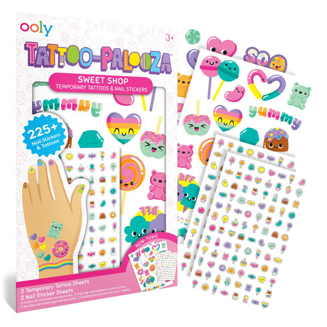 OOLY Tattoo-Palooza Temporary Tattoos & Nail Stickers - Sweet Shop - product image 2 of 8