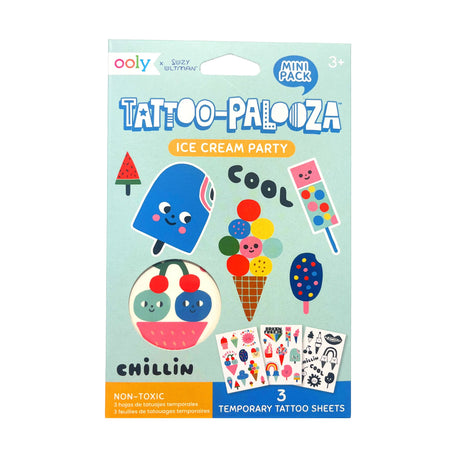 OOLY Tattoo-Palooza x Suzy Ultman: Temporary Tattoos Mini Pack - Ice Cream Party - main product image