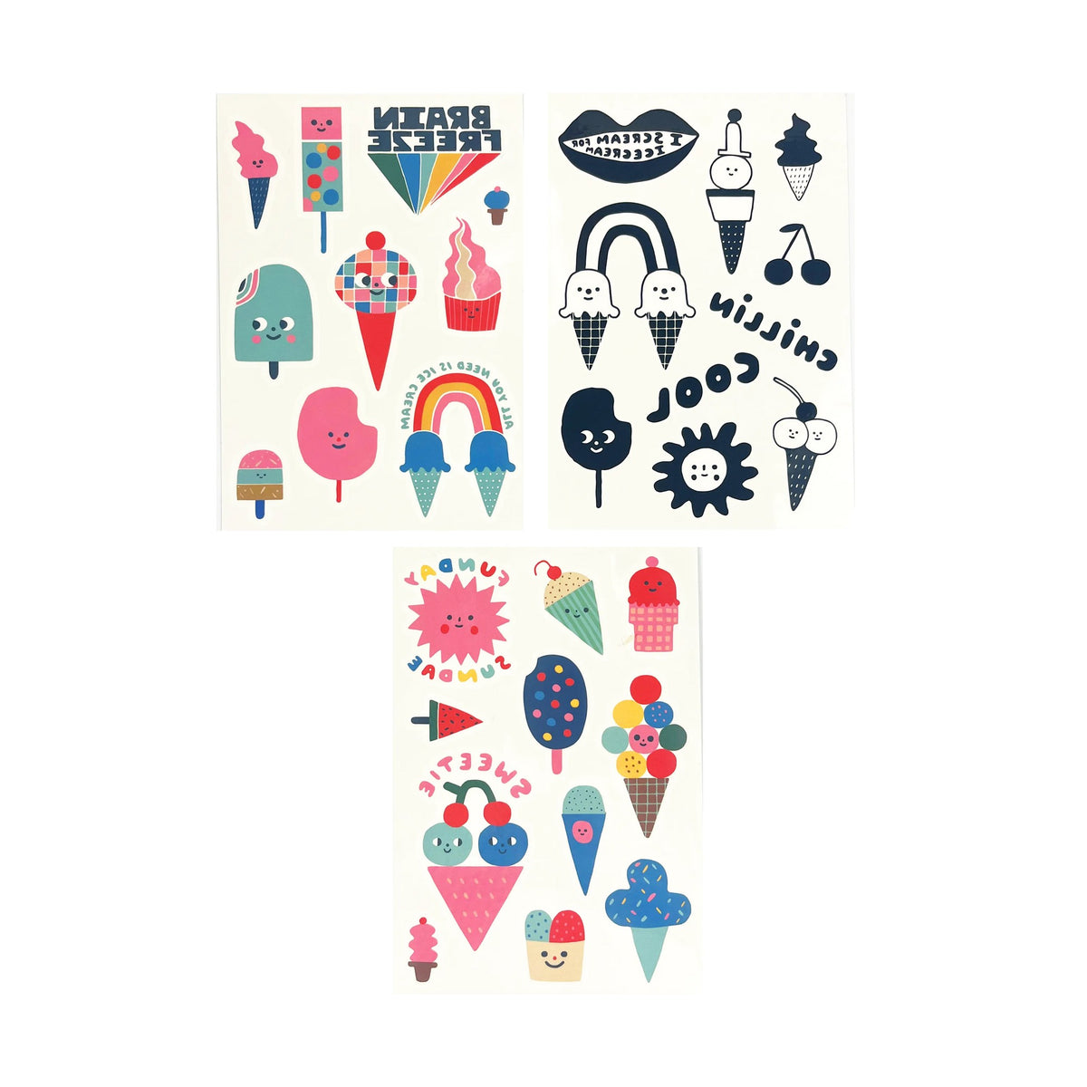 OOLY Tattoo-Palooza x Suzy Ultman: Temporary Tattoos Mini Pack - Ice Cream Party - product image 2 of 6