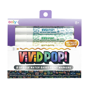 OOLY Vivid Pop! Water Based Paint Markers - Metallic - Set of 8 - main product image