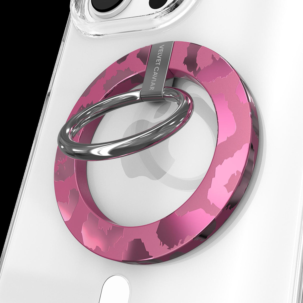 Velvet Caviar - Magsafe Grip Ring - Pink Ruby Leopard