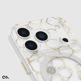Case-Mate - Floral Gems MagSafe Case for Apple iPhone 17 Pro - Gold
