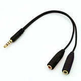 RadioShack 3.5mm Male to 2 Female Connectors Cable 1503292