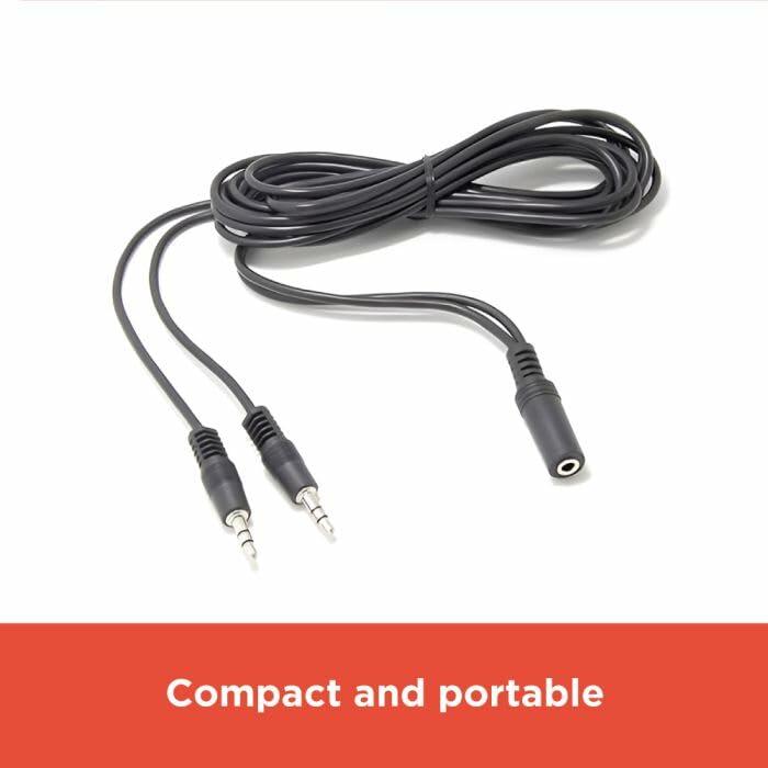 RadioShack 3.5mm Male to 2 Female Connectors Cable 1503293