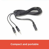 RadioShack 3.5mm Male to 2 Female Connectors Cable 1503293