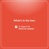 RadioShack Type-C to Ethernet Adapter 1503295 Black