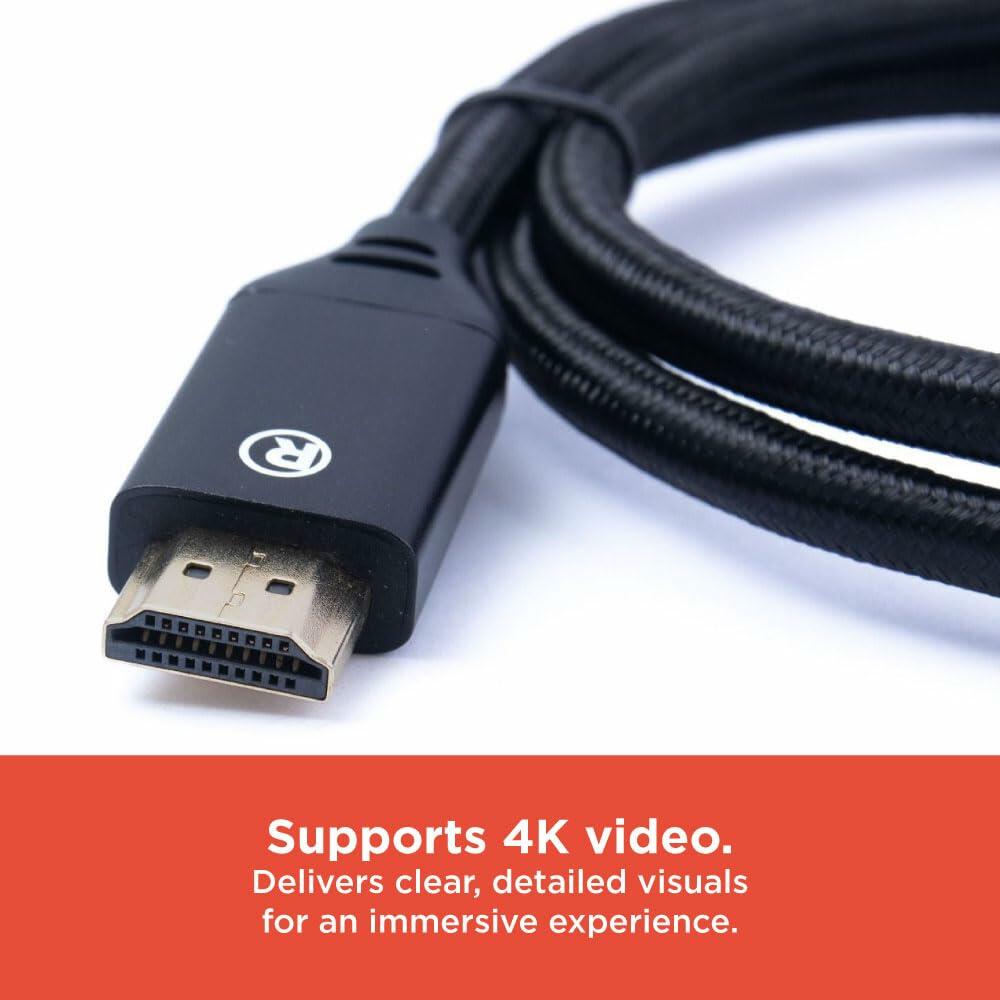 RadioShack HDMI 2 0 High Speed 4K60 Round Cable 3FT 1503298